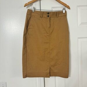 Banana Republic tan khaki pencil skirt sz 4